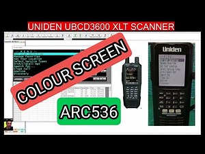 UNIDEN UBCD3600 - COLOUR SCREEN USING ARC536 PRO BUTEL SOFTWARE