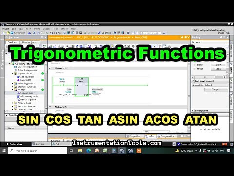 Trigonometric Function in S7 1200 PLC - SIN, COS, TAN, ASIN, ACOS, ATAN