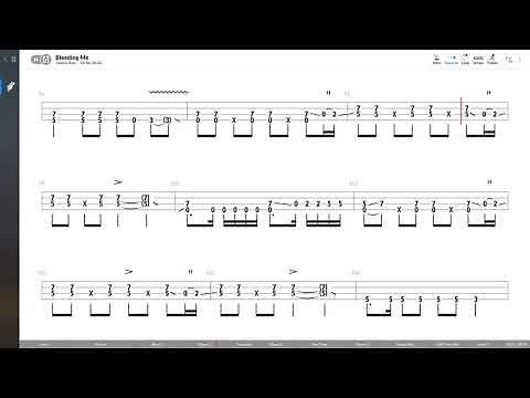 Metallica - Bleeding Me (BASS TAB PLAY ALONG)