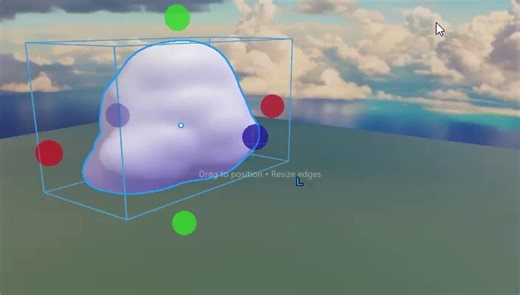 Procedural mesh cartoony cloud gen! UX is a little bit rough around the edges - I'm still getting used to the rules for the newly released ProceduralModel class in Roblox. Roblox dev is going to look really, really different in the next few months... #robloxdev