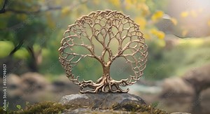 Exploring the Connection Between Ancient Celtic Astrology and Tree Symbols. Concept Celtic Astrology, Tree Symbols, Ancient Wisdom, Astral Connections