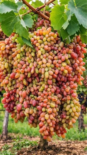 The Journey of Grapes: From Vine to Table 🍇#Amazing Grapes Growing & Harvesting Process#shotfeed #