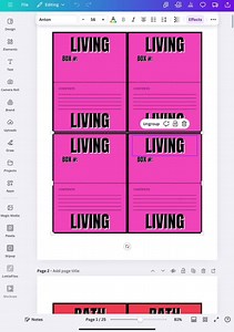 Moving Box Labels: Editable Canva Template (digital Download) - Etsy