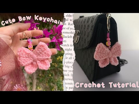 How to Crochet a Bow Keychain | Easy Crochet Tutorial for Beginners