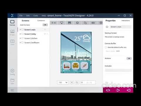 TouchGFX Home Automation Demo #STM32F429 Discovery Board, #TFT 1.44'