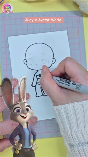 Judy Avatar world Drawing #zootopia2 #paperdiy #trend