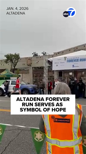 1-4-26 – The inaugural “Altadena Forever Run” kicked off Sunday morning, raising $100,000 for Eaton Fire relief efforts. #altadena #abc7la