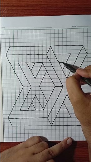 This 3D Shape Looks Amazing! #art #3ddrawing #easydrawing #drawing #artist