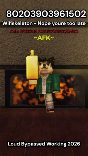 Roblox ID for Wifiskeleton - Nope youre too late (WORKING 2026)