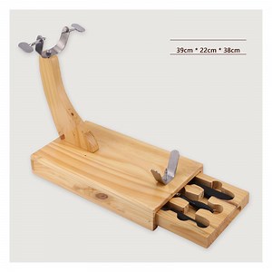 [Hot Item] Prosciutto Spanish Bamboo Wooden Folding Ham Holder Rack Stand