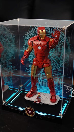 LEGO Display Case for Iron Man Mark 3#lego #ironman #legoironman #legodisplay
