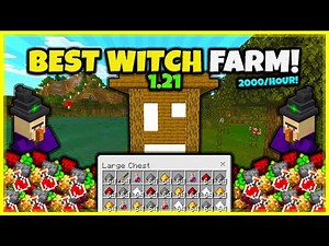 BEST WITCH FARM EVER!! (VERY FAST!) In Minecraft Bedrock 1.21