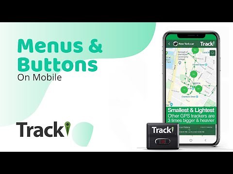 Tracki - Menus and Buttons on Mobile