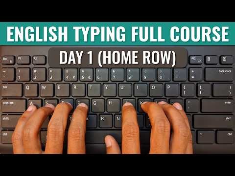 Learn English Typing in 10 Days- DAY 1 | Home Row | Free Typing Lessons | Tech Avi