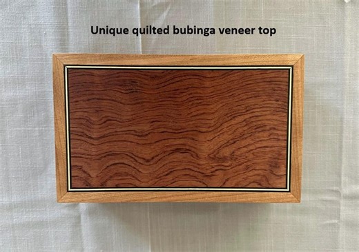 Wooden Keepsake Box – Cherry Jewelry Box – the Quilted Bubinga Heirloom Box – Handmade Gift - Etsy