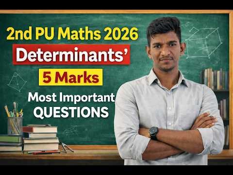 Determinants 5 marks important questions 2nd PU Maths in kannada 2026