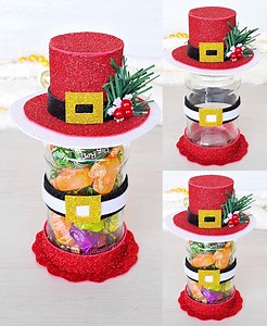 Dulcero navideño fácil y bonito 🎅 Cómo hacer un dulcero con un frasco de vidrio 🎄 Ideas Fantásticas | Ideas Fantásticas