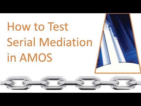 How to test Serial Mediation in AMOS (Structural Equation Modeling)