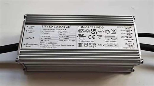 Inventronics 75W Adjustable IP67 LED Driver EUM-075S150DG EUM075S210DG