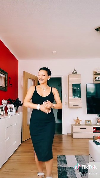 Home Dance Routine in Stylish Living Room