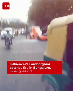 A #Lamborghini Aventador owned by #Bengaluru-based influencer Sanjeev, popularly known as Nimma Mane Maga Sanjeev, caught minor fire near the engine while on the move Friday evening. A video of the incident went #viral, sparking concerns of major damage. Sanjeev later clarified that the fire was minor and the car is in good condition. He thanked an #auto driver and a #cabbie for helping douse the #flames, and urged people to assist others in emergencies instead of just filming. #Fire #Karnataka 
