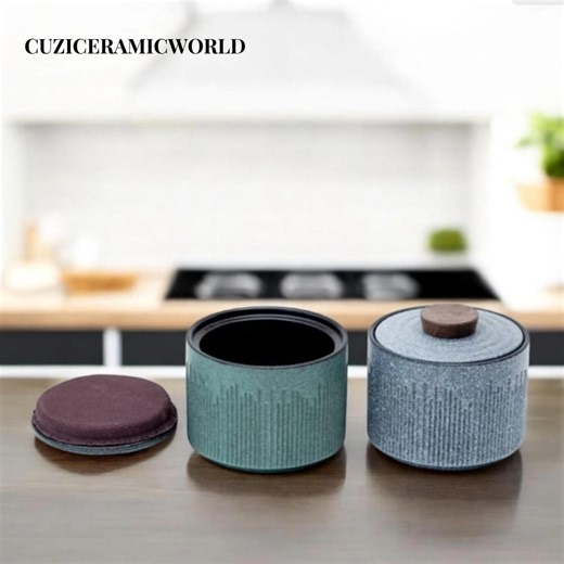 Luxury Japanese Ceramic Tea Canister – Minimalist Matcha, Coffee & Spice Storage, Elegant Kitchen Decor - Etsy
