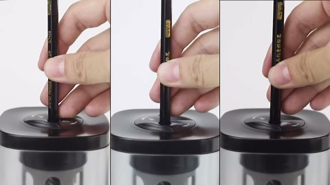 AFMAT Long Point Pencil Sharpener, Auto Stop & Fast Sharpening, Artist Pencil Sharpener Electric, Charcoal Pencil Sharpener Plug in for 6-8.5mm Drawing/Sketching/Colored Pencils