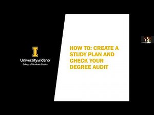 Grad Student HOW TO Series: Create a Study Plan and Check Your Degree Audit (2/26/24)