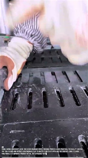 Workers Resin Drainage Cover Tool : How Clean Slots Are Finished Fast