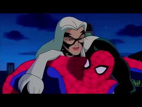 Black cat vs Spiderman (Spiderman: The Animated Series)