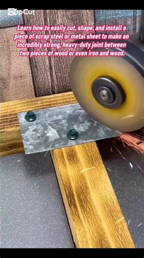 Genius! How to Make a Custom Heavy-Duty Wood Bracket with Scrap Metal Sheet #diy #tips #tricks #how