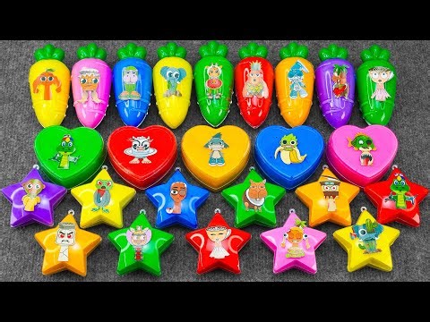 DIY Color ASMR | Funny Rainbow Carrot, Heart & Star Clay Toys 🌈 | Tung Tung & Bombardiro Crocodilo