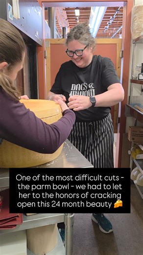 Dags & Willow | We love a good custom cheese request 🧀 Breaking down a full wheel of Parmigiano Reggiano for a local caterer was the perfect snow-day task... | Instagram