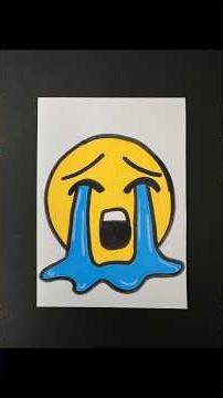 Crying Emoji Drawing 😭🖌️ #drawing #asmr #relaxing #satisfying #cryingemoji