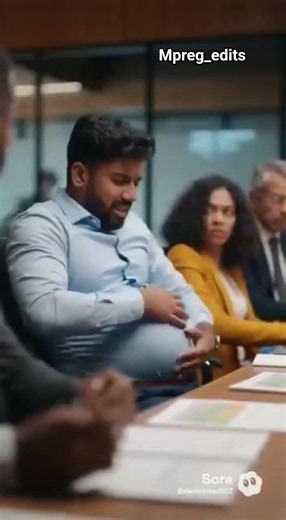 pregnant employee felt hard kick inside belly while in meeting room #hyped #viral # #mpreg # #funny