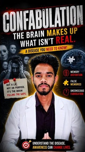Not a Lie… Your Brain is Confused 😳 | Confabulation #medical #doctor