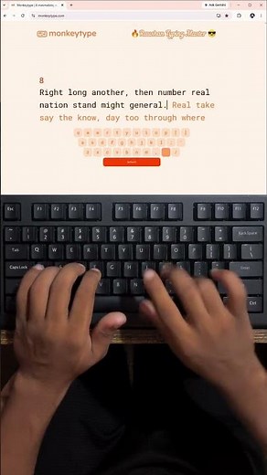 94 WPM Fast Typing Speed with 100% Accuracy #monkeytype #typingtest #asmr #raushantypingmaster