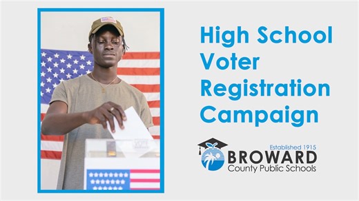 3 comments | April 3 - 28, is the annual High School Voter Registration Drive. Students who are 16 or 17 can preregister to vote and 18 or older can register to vote if they are a legal U.S. Citizen. Students may check with their school to get the exact date of their Voter Registration Drive. | Broward County Public Schools | Facebook
