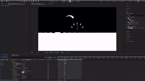How to use shape layer to make water drops dance in After Effects #oe333