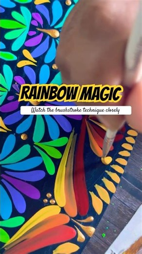 Rainbow Mandala That Will Instantly Calm Your Mind 🌈✨ (So Satisfying!) #explorepage