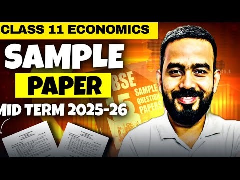 Class 11 Economics Sample Paper For Mid Term 2025-26🔥 Economics class 11 Sample paper 2025-26