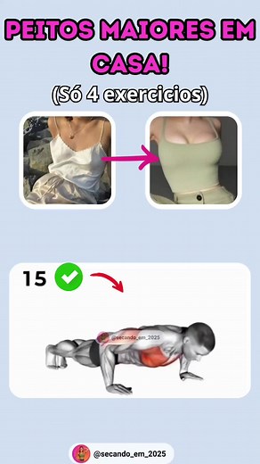 4 Exercícios para Aumentar o Tamanho do Peito em Casa