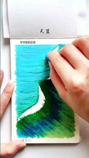Master Wave Drawing in 50 Seconds with Oil Pastels - A Quick Guide