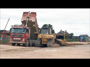 CAT D6N LGP dozer at work with Trimble 3D GPS for road construction #2