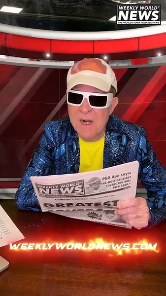 Weekly World News Report with the world's greatest anchor - Fred W. Schneider III - TEASER - More to come! GET WEEKLY WORLD NEWS GREATEST COVERS LINK IN PROFILE: https://weeklyworldnews.myshopify.com/products/weekly-world-news-greatest-covers-limited-print-edition | Weekly World News