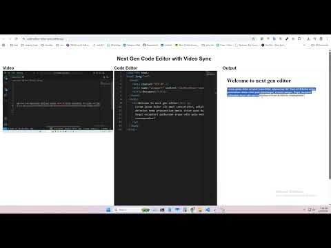 Code Editor Video Sync