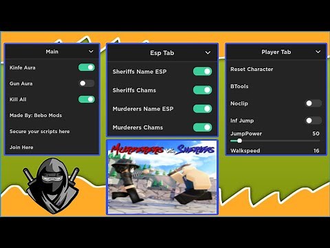 Murderer Vs Sheriff Script Auto Kill All Mobile & PC (Delta)