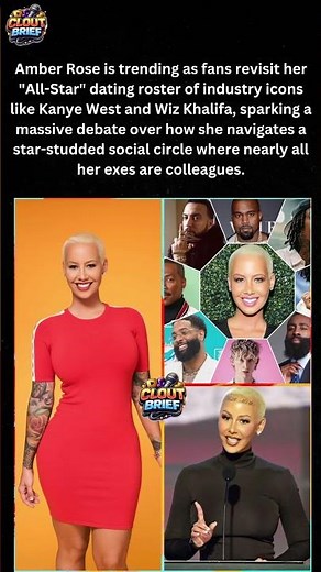 Dating the Industry: Amber Rose’s "A-List" History Revealed 📈#shorts #celebritynews