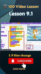 Scratch tutorial | Size changer |walking animation | moo walk #coding #blockcoding #scratch