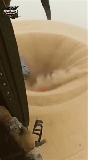 Oh no!| Giant sand pit swallows fighter jets in an instant 🏜️⚠️😱#viralreel #navy #aviation #army